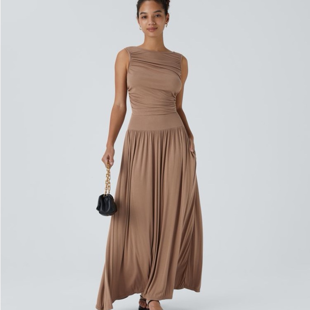 HALARA Tan Maxi Dress